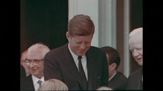 Link to Video | 1963 Kennedy visit to West-Germany, Germany, color, 1963, head of state, West Germany, color motion picture film, John F. Kennedy