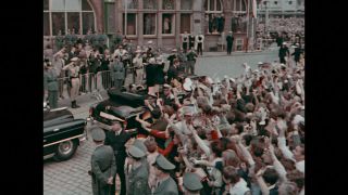 Link to Video | 1963 Kennedy visit to West-Germany, Germany, color, 1963, head of state, West Germany, color motion picture film, John F. Kennedy
