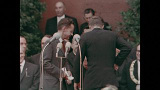Link to Video | 1963 Kennedy visit to West-Germany, Germany, color, 1963, head of state, West Germany, color motion picture film, John F. Kennedy