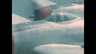 Link to Video | airplane with propellers, United States Air Force, Full High Definition, airplane, color, Air-to-air photography, World War II, 1945, daytime