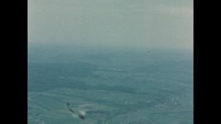 Link to Video | airplane with propellers, United States Air Force, Full High Definition, airplane, color, Air-to-air photography, World War II, 1945, daytime