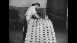 Link to Video | airplane with propellers, Elizabeth, New Jersey, aircraft construction, 1917, military aircraft, United States of America, manufactory, Plainfield, production, Standard Aircraft Corporation, black and white, aerospace manufacturer