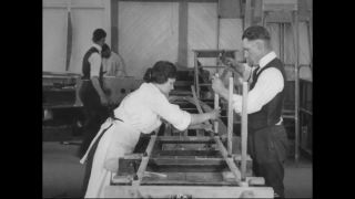 Link to Video | airplane with propellers, Elizabeth, New Jersey, aircraft construction, 1917, military aircraft, United States of America, manufactory, Plainfield, production, Standard Aircraft Corporation, black and white, aerospace manufacturer