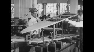 Link to Video | airplane with propellers, Elizabeth, New Jersey, aircraft construction, 1917, military aircraft, United States of America, manufactory, Plainfield, production, Standard Aircraft Corporation, black and white, aerospace manufacturer