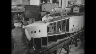 Link to Video | airplane with propellers, Elizabeth, New Jersey, aircraft construction, 1917, military aircraft, United States of America, manufactory, Plainfield, production, Standard Aircraft Corporation, black and white, aerospace manufacturer