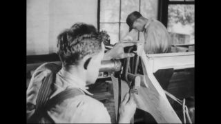 Link to Video | airplane with propellers, Elizabeth, New Jersey, aircraft construction, 1917, military aircraft, United States of America, manufactory, Plainfield, production, Standard Aircraft Corporation, black and white, aerospace manufacturer