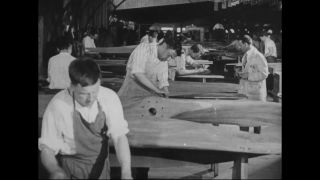 Link to Video | airplane with propellers, Elizabeth, New Jersey, aircraft construction, 1917, military aircraft, United States of America, manufactory, Plainfield, production, Standard Aircraft Corporation, black and white, aerospace manufacturer