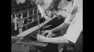 Link to Video | airplane with propellers, Elizabeth, New Jersey, aircraft construction, 1917, military aircraft, United States of America, manufactory, Plainfield, production, Standard Aircraft Corporation, black and white, aerospace manufacturer