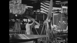 Link to Video | airplane with propellers, Elizabeth, New Jersey, aircraft construction, 1917, military aircraft, United States of America, manufactory, Plainfield, production, Standard Aircraft Corporation, black and white, aerospace manufacturer