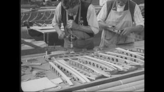 Link to Video | airplane with propellers, Elizabeth, New Jersey, aircraft construction, 1917, military aircraft, United States of America, manufactory, Plainfield, production, Standard Aircraft Corporation, black and white, aerospace manufacturer