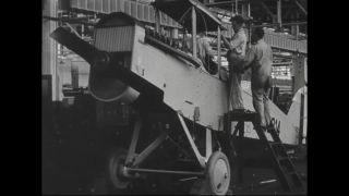 Link to Video | airplane with propellers, Elizabeth, New Jersey, aircraft construction, 1917, military aircraft, United States of America, manufactory, Plainfield, production, Standard Aircraft Corporation, black and white, aerospace manufacturer