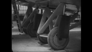 Link to Video | airplane with propellers, Elizabeth, New Jersey, aircraft construction, 1917, military aircraft, United States of America, manufactory, Plainfield, production, Standard Aircraft Corporation, black and white, aerospace manufacturer