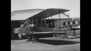 Link to Video | airplane with propellers, Elizabeth, New Jersey, aircraft construction, 1917, military aircraft, United States of America, manufactory, Plainfield, production, Standard Aircraft Corporation, black and white, aerospace manufacturer