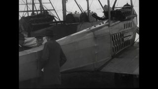 Link to Video | airplane with propellers, Elizabeth, New Jersey, aircraft construction, 1917, military aircraft, United States of America, manufactory, Plainfield, production, Standard Aircraft Corporation, black and white, aerospace manufacturer