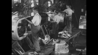 Link to Video | airplane with propellers, Elizabeth, New Jersey, aircraft construction, 1917, military aircraft, United States of America, manufactory, Plainfield, production, Standard Aircraft Corporation, black and white, aerospace manufacturer