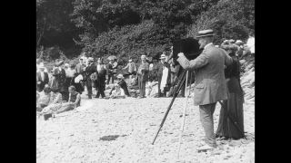 Link to Video | fun, summer, sea, leisure, swimsuit, one-piece swimsuit, liquid water, lifestyle, Sweden, 1910s, beach, swimming, black and white, joy