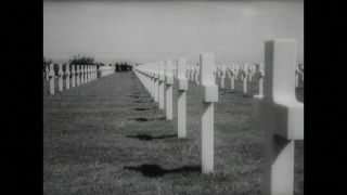 Link to Video | Omaha Beach, news program, France, Normandy, 1964, Colleville-sur-Mer, Atlantic Wall, newsreel, black and white