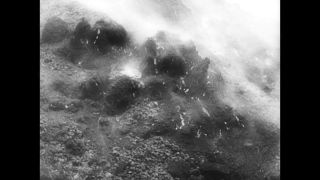Link to Video | natural phenomenon, Italy, Mount Vesuvius, 1944, natural disaster, black and white