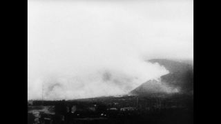 Link to Video | natural phenomenon, Italy, Mount Vesuvius, 1944, natural disaster, black and white