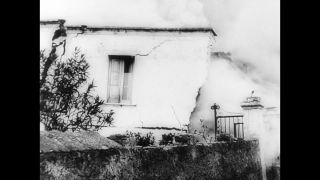 Link to Video | natural phenomenon, Italy, Mount Vesuvius, 1944, natural disaster, black and white