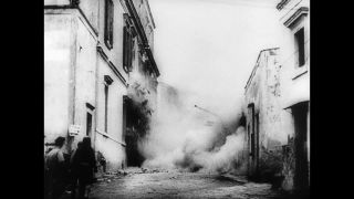 Link to Video | natural phenomenon, Italy, Mount Vesuvius, 1944, natural disaster, black and white
