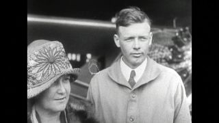 Link to Video | Charles Lindbergh, personality, black and white, aviation pioneer, pioneer