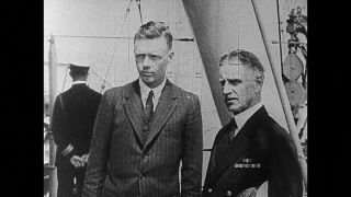 Link to Video | Charles Lindbergh, personality, black and white, aviation pioneer, pioneer