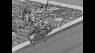 Link to Video | United States Air Force, Spain, helicopter, 1958, Sikorsky S-55, black and white