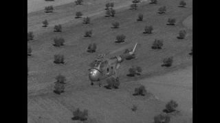 Link to Video | United States Air Force, Spain, helicopter, 1958, Sikorsky S-55, black and white