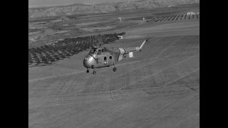 Link to Video | United States Air Force, Spain, helicopter, 1958, Sikorsky S-55, black and white
