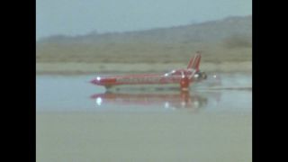 Link to Video | celerity, speed of sound, speed record, color, 1979, United States of America, rocket car, color motion picture film, California
