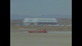 Link to Video | celerity, speed of sound, speed record, color, 1979, United States of America, rocket car, color motion picture film, California