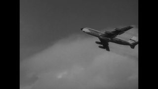 Link to Video | France, Air Force One, Orly Airport, state visit, 1959, Boeing 707, black and white, Dwight D. Eisenhower
