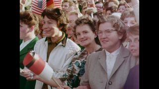 Link to Video | 1963 Kennedy visit to West-Germany, Germany, color, state visit, 1963, head of state, West Germany, color motion picture film, John F. Kennedy
