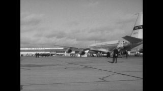 Link to Video | France, Air Force One, Orly Airport, state visit, 1959, Boeing 707, black and white, Dwight D. Eisenhower