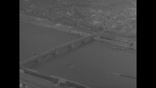 Link to Video | post-war, History of Germany (1945–1990), Germany, aerial shot, Frankfurt Rhine-Main Metropolitan Region, black and white