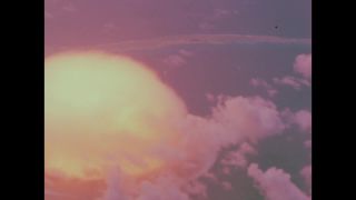 Link to Video | test, radioactivity, Bikini Atoll, destruction, radiation, 1946, nuclear weapons test, mushroom cloud, color, aerial shot, weapon of mass destruction, Operation Crossroads, nuclear bomb, color motion picture film, Pacific Ocean, Able