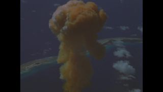 Link to Video | test, radioactivity, Bikini Atoll, destruction, radiation, 1946, nuclear weapons test, mushroom cloud, color, aerial shot, weapon of mass destruction, Operation Crossroads, nuclear bomb, color motion picture film, Pacific Ocean, Able