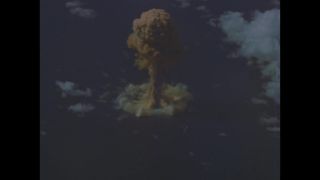 Link to Video | test, radioactivity, Bikini Atoll, destruction, radiation, 1946, nuclear weapons test, mushroom cloud, color, aerial shot, weapon of mass destruction, Operation Crossroads, nuclear bomb, color motion picture film, Pacific Ocean, Able