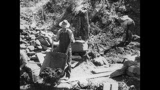 Link to Video | Nevada, adventure, 1931, gold miner, Spring Creek, gold rush, liquid water, United States of America, daytime, Spring Creek, black and white, gold