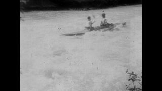 Link to Video | Isar, Rafts on river Isar, 1931, black-and-white photographic film, river, Bavaria