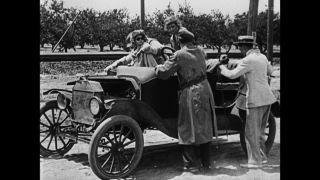 Link to Video | film, 1918, Universal Subscription, Give Her Gas, black-and-white photographic film, silent film, United States of America