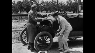 Link to Video | film, 1918, Universal Subscription, Give Her Gas, black-and-white photographic film, silent film, United States of America