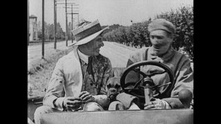 Link to Video | film, 1918, Universal Subscription, Give Her Gas, black-and-white photographic film, silent film, United States of America