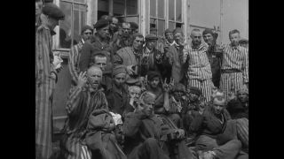 Link to Video | Liberation of Nazi camps, Dachau concentration camp, concentration camp, Germany, antisemitism, liberation, April 29, The Holocaust, Allies of the Second World War, misery, 1945, G.I., suffering, Dachau, black and white