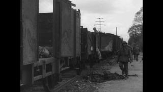 Link to Video | Liberation of Nazi camps, Dachau concentration camp, concentration camp, Germany, antisemitism, liberation, April 29, The Holocaust, Allies of the Second World War, misery, 1945, G.I., suffering, Dachau, black and white