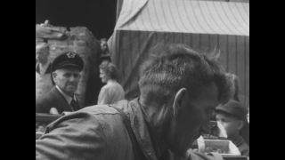 Link to Video | post-war, History of Germany (1945–1990), Germany, 1946, food, food distribution, Berlin, black and white, food product