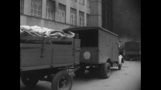 Link to Video | post-war, History of Germany (1945–1990), Germany, 1946, food, food distribution, Berlin, black and white, food product