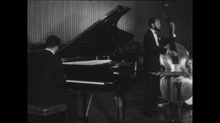 Link to Video | modern jazz, black-and-white photographic film, black-and-white photography, performance, 1960, musician, Modern Jazz Quartet, jazz, Modern Jazz Quartet concert