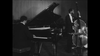 Link to Video | modern jazz, black-and-white photographic film, black-and-white photography, performance, 1960, musician, Modern Jazz Quartet, jazz, Modern Jazz Quartet concert
